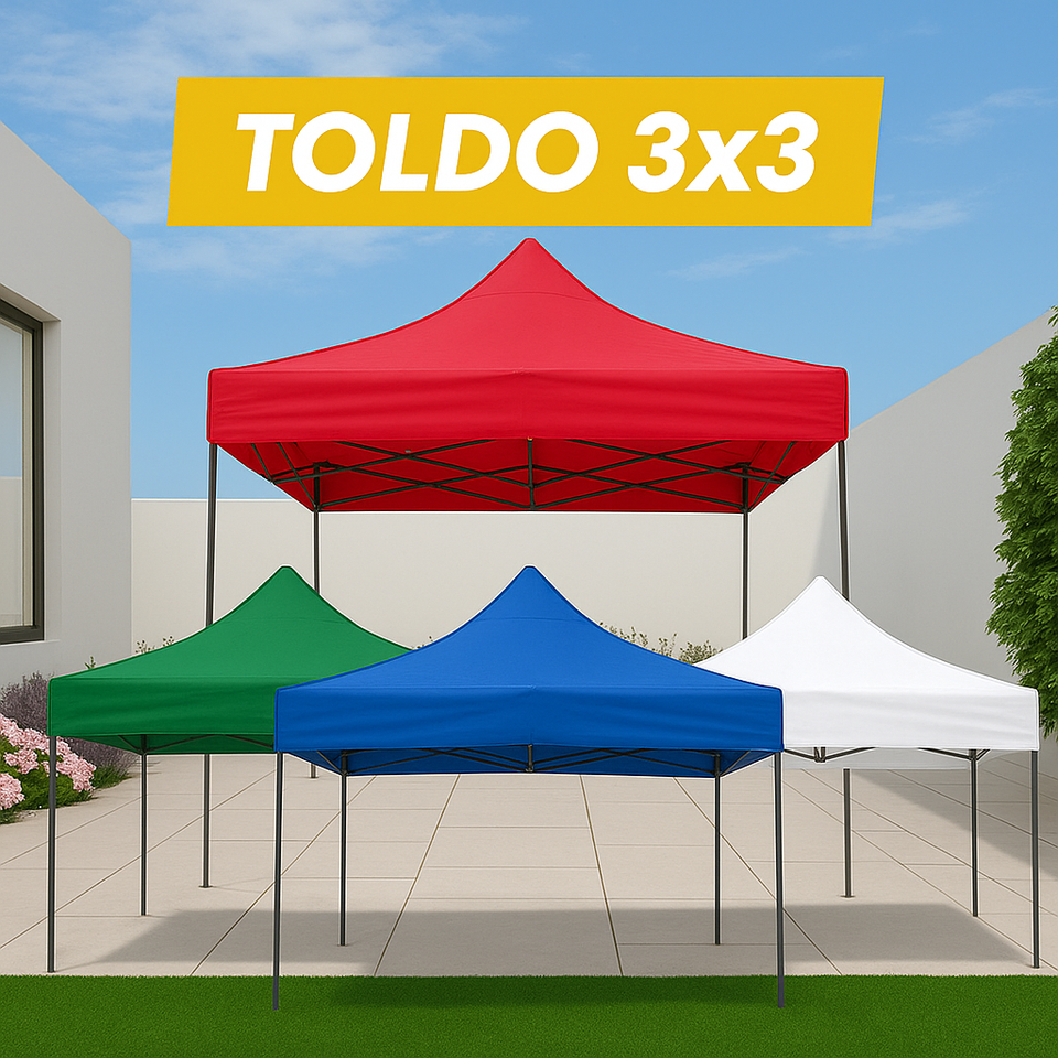 🎁 TOLDO 3X3 METROS 🎪IMPERMEABLE CON PROTECCION UV