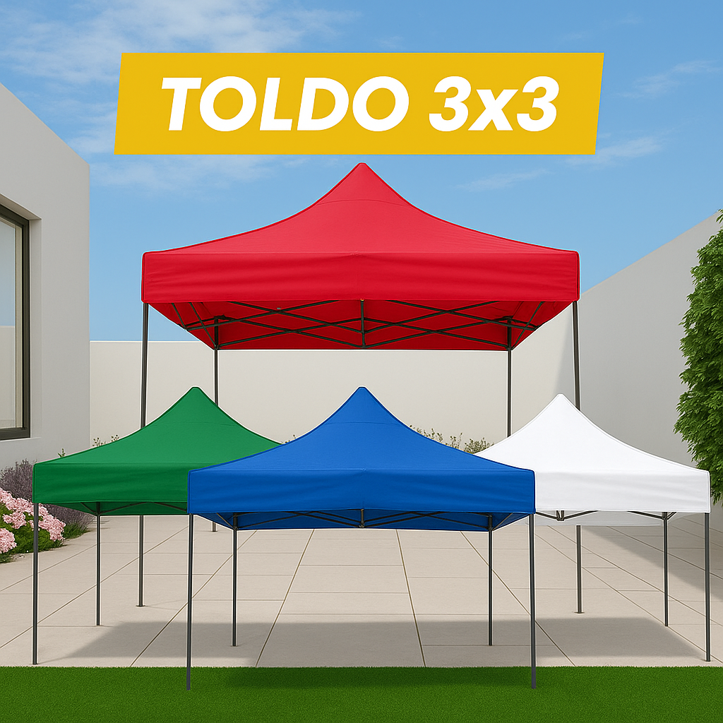 🎁 TOLDO 3X3 METROS 🎪IMPERMEABLE CON PROTECCION UV