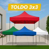 🎁 TOLDO 3X3 METROS 🎪IMPERMEABLE CON PROTECCION UV