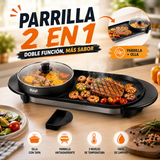🔥 PARRILLA ELECTRICA 2 EN 1 🥩🦐