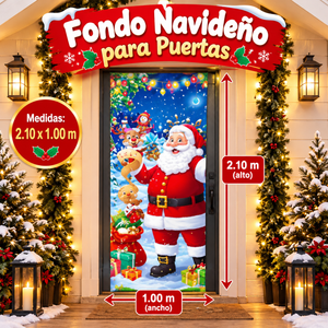 🎁 FUNDAS NAVIDEÑAS PARA PUERTAS 🎄- 2.10 X 1 M