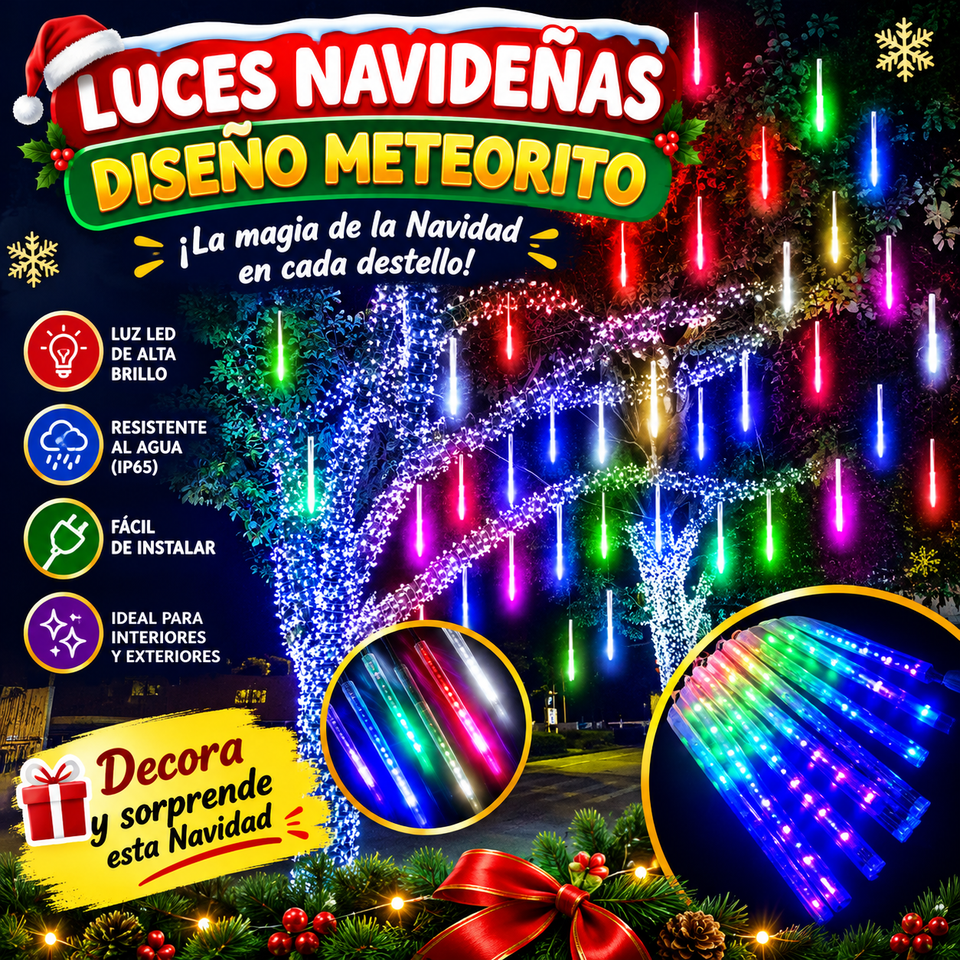 🎄 LUCES NAVIDEÑAS DISEÑO METEORITO✨ - 3.5 M